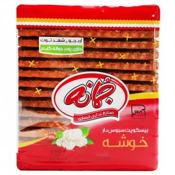 بیسکویت جو سبوس دار با شهد توت خوشه جمانه 200 گرمی